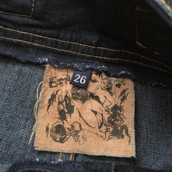 Blue Dark High Waisted By Trouser/Wide Leg Jeans - Picture 4 of 4